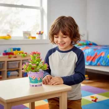 Przykładowa aranżacja kwiatów ułożona z elementów zestawu