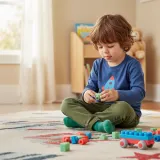 elastyczne klocki o różnych kształtach i teksturach