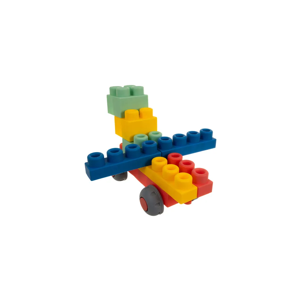 praktyczny zestaw 80 miękkich klocków do zabawy dla malucha