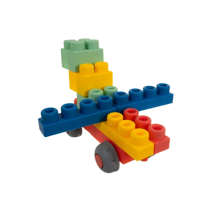 praktyczny zestaw 80 miękkich klocków do zabawy dla malucha