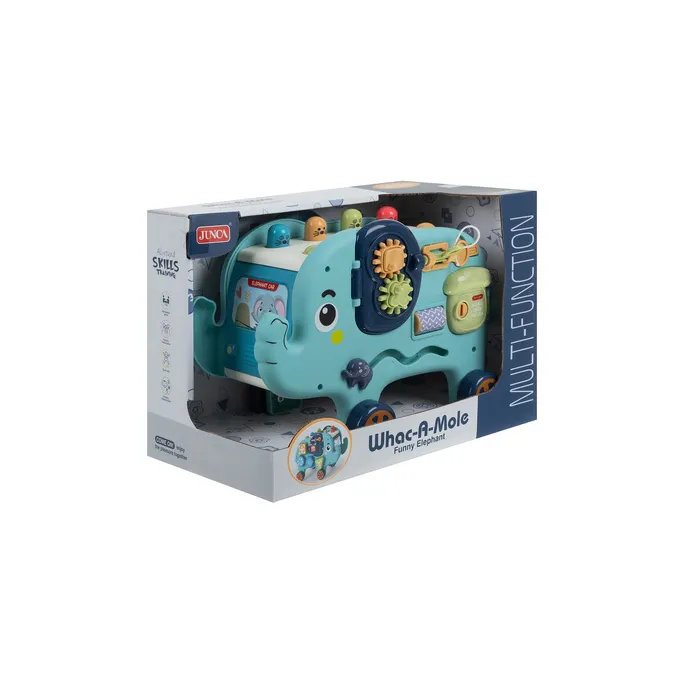 młotek i klocki o różnych kształtach przy zabawce