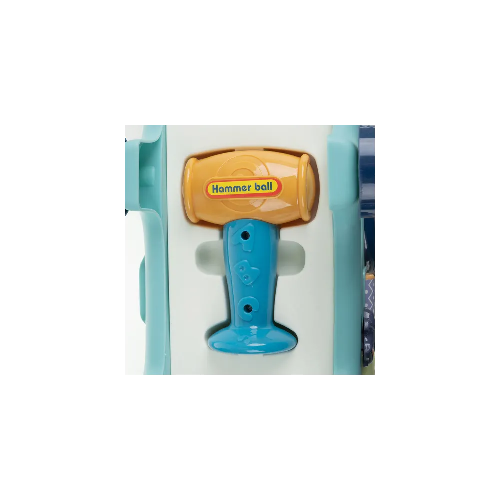 zbliżenie na uchwyt i detale twarzy słonika interaktywnego