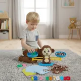 Koncepcja nauki przez zabawę przy użyciu małpki jako wagi