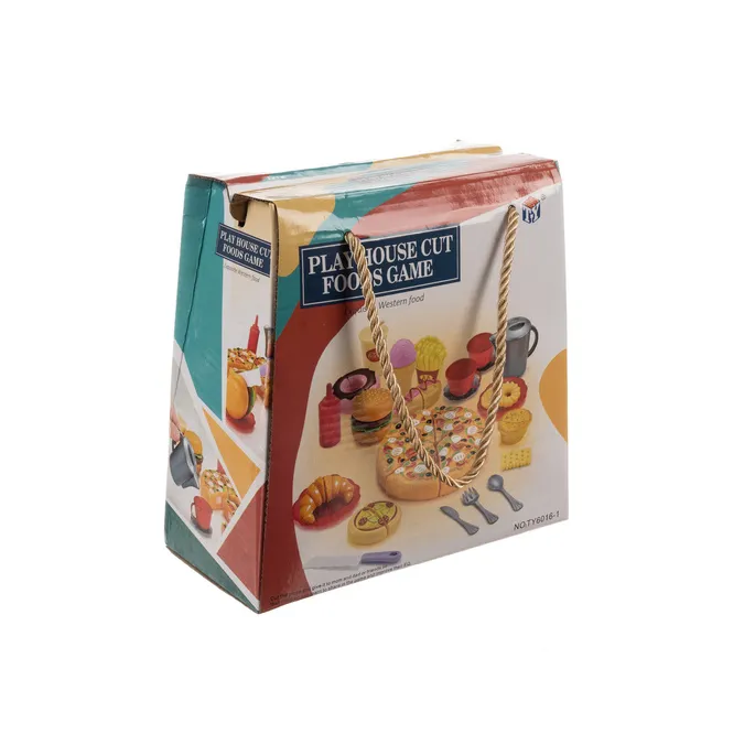 kolorowe elementy zestawu fast food dla dzieci