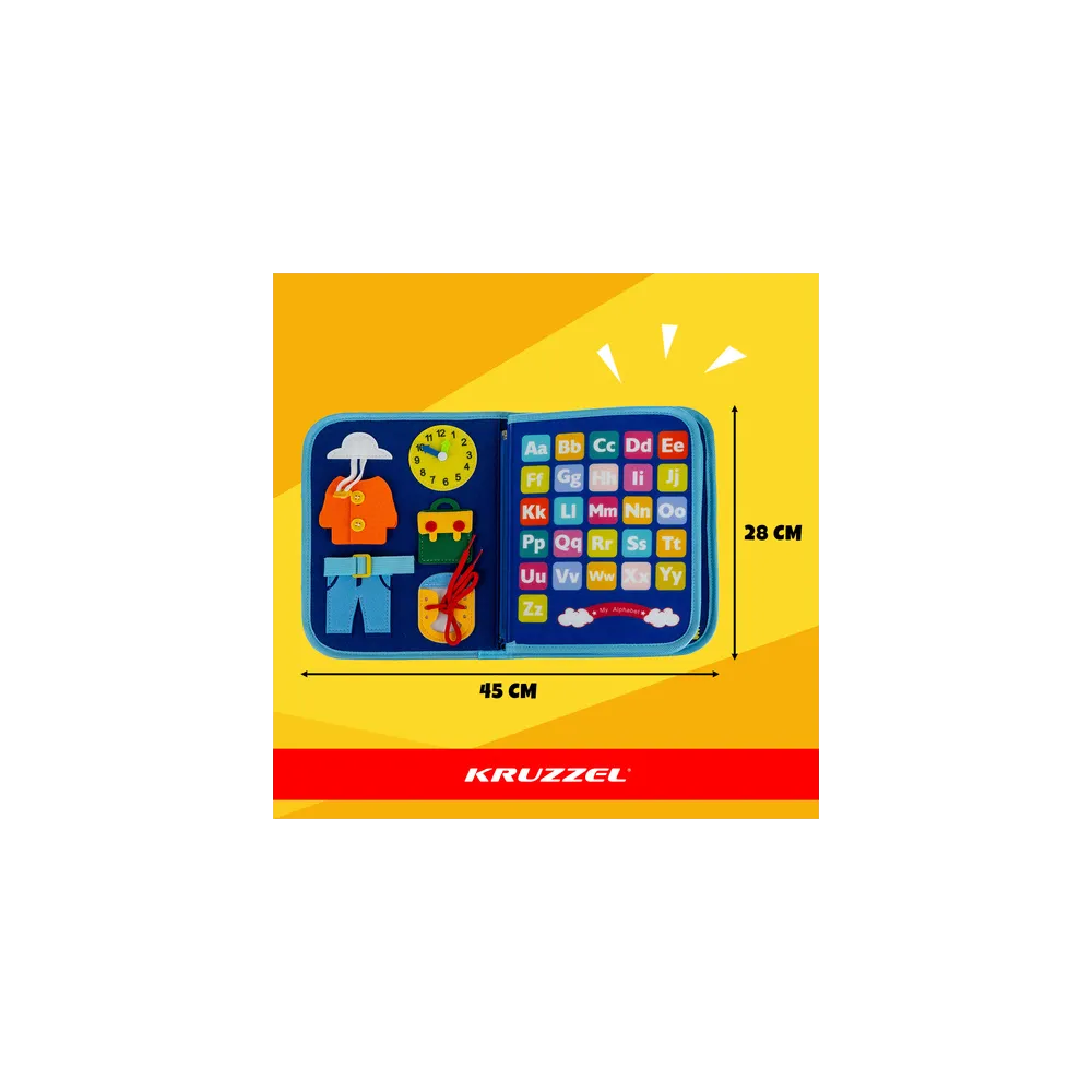 Kolorowa książeczka sensoryczna do ćwiczenia zręczności u dzieci