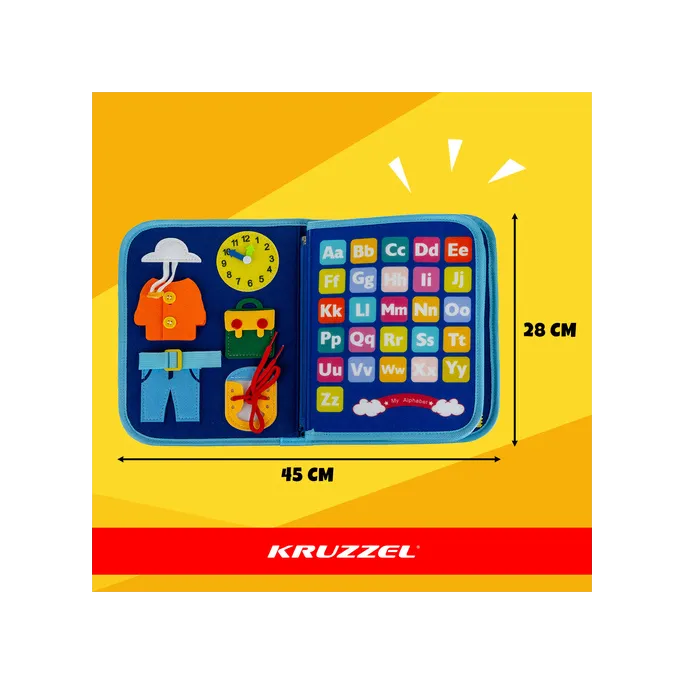 Kolorowa książeczka sensoryczna do ćwiczenia zręczności u dzieci