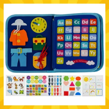 Tekstylna książeczka dla dzieci z różnorodnymi fakturami