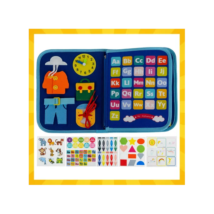 Tekstylna książeczka dla dzieci z różnorodnymi fakturami