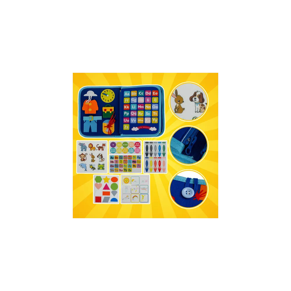 Wyraźne elementy do ćwiczeń motorycznych w książeczce Kruzzel