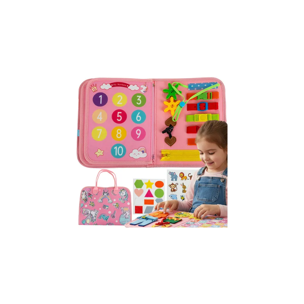 książeczka manipulacyjna różowa kruzzel 26880 ułożona na białym tle