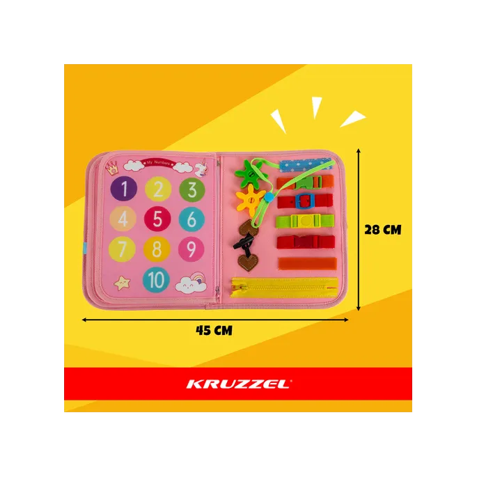 elementy do zapinania i przesuwania w książeczce manipulacyjnej