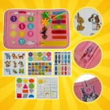 otwarta książeczka manipulacyjna kruzzel pokazująca różne aktywności