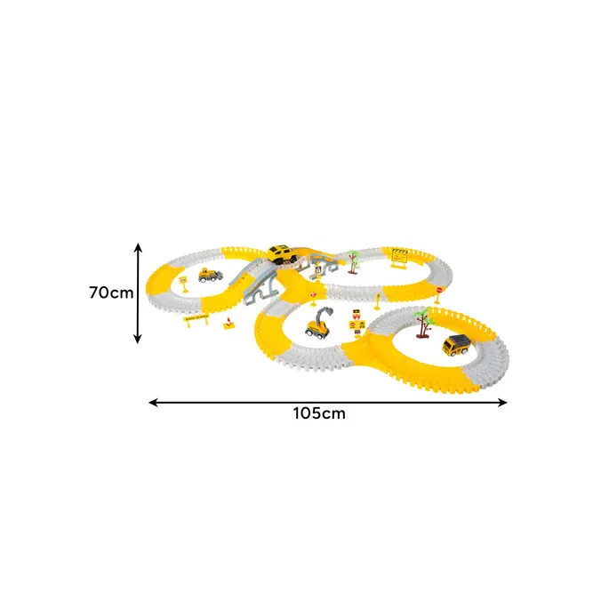 zbliżenie na pojazdy budowlane w zestawie