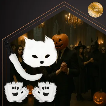 zbliżenie na detal miękkiego futerka stroju kota lub lisa