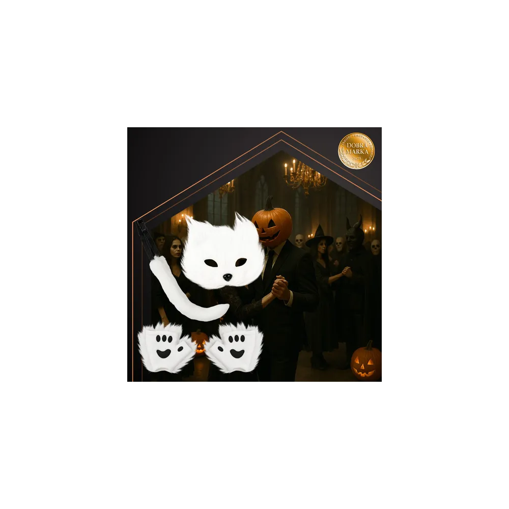 zbliżenie na detal miękkiego futerka stroju kota lub lisa