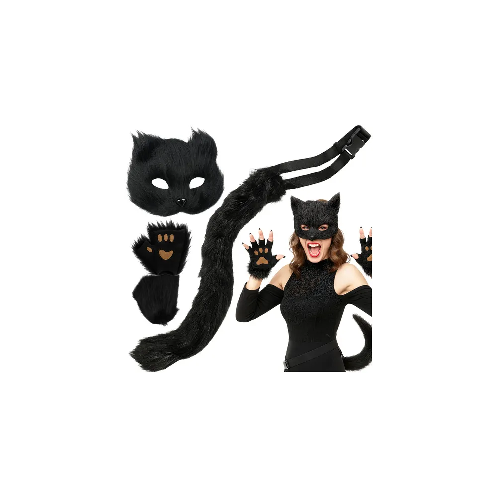 Strój kota i lisa Ruhhy w komplecie na białym tle