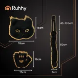 Czarny ogon z elastycznym drucikiem do stroju Ruhhy – detal produktu