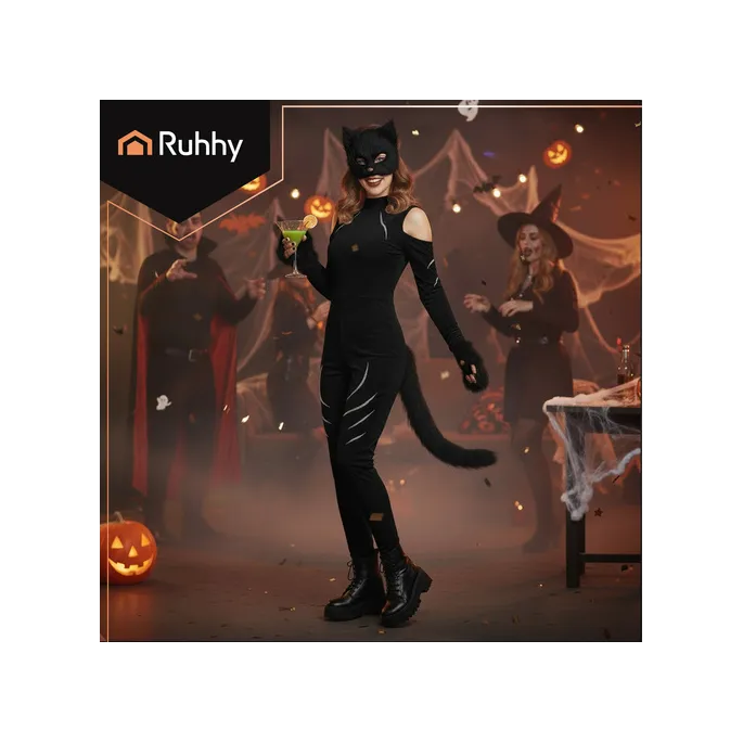 Rękawiczki łapki futerkowe do stroju kota i lisa – zbliżenie na fakturę