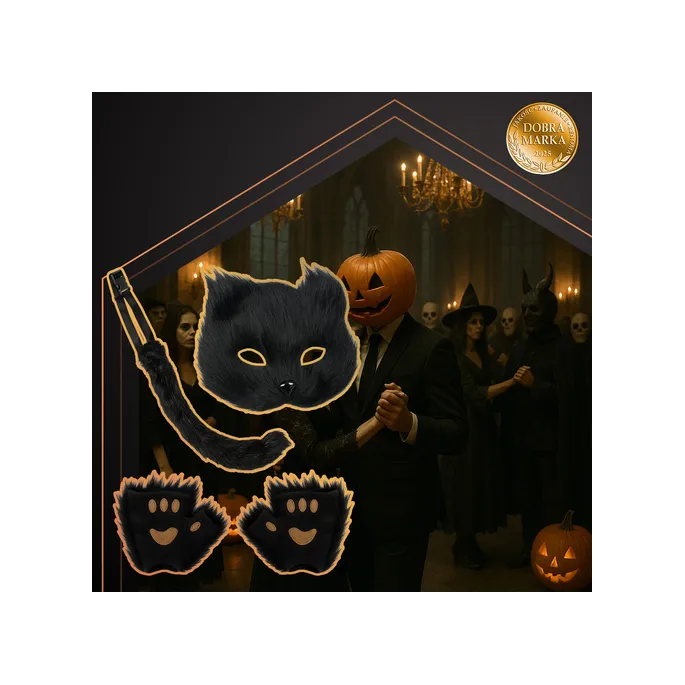 Cały komplet stroju zwierzęcego Ruhhy z maską, ogonem i łapkami