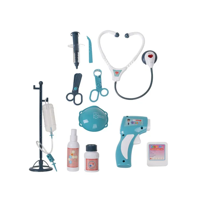 Zbliżenie na kolorowe narzędzia lekarskie z plastiku