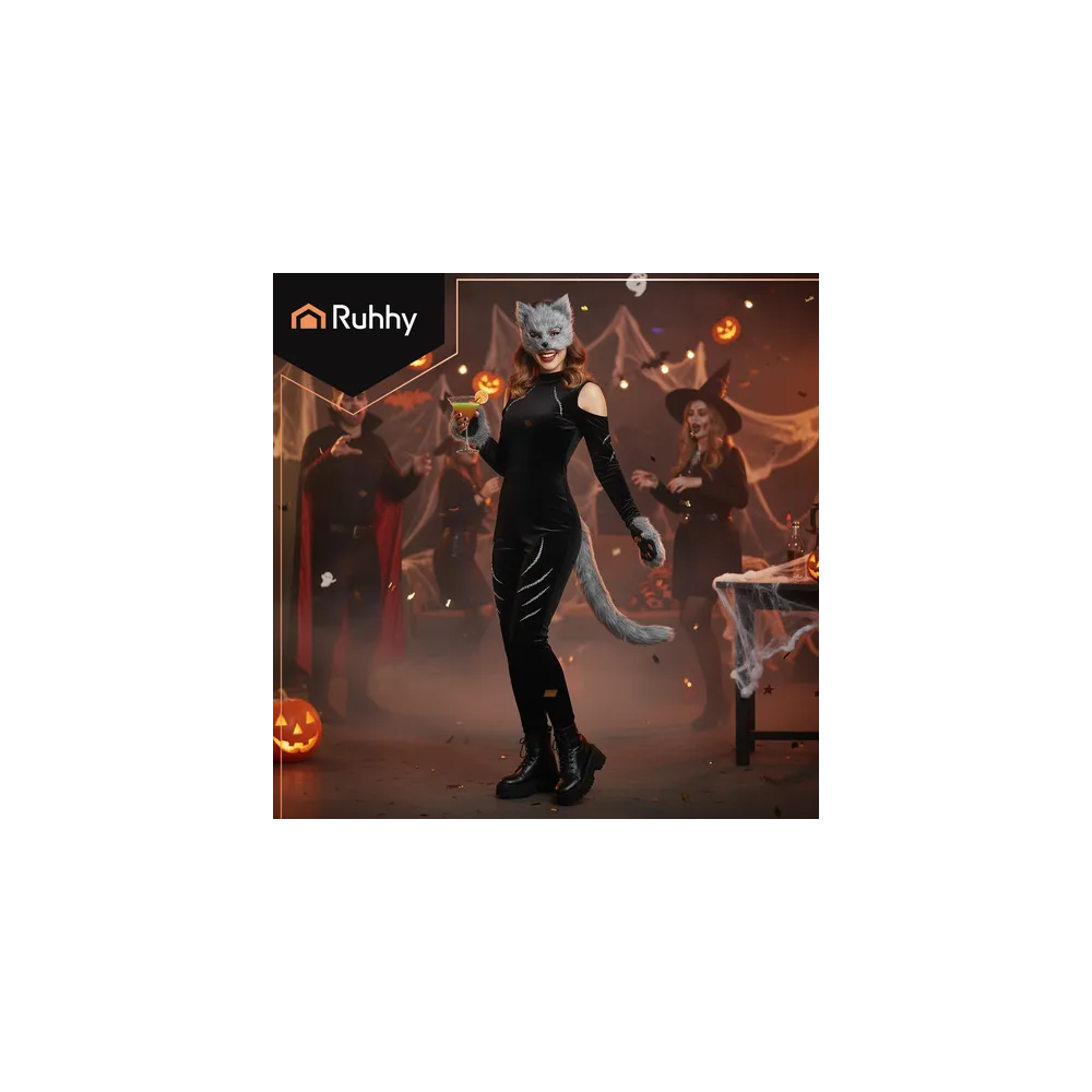 regulowany, szary ogon z elastycznym drucikiem do formowania kształtu