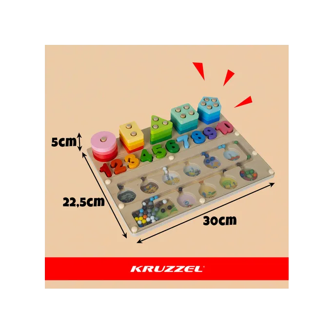 zbliżenie na kolorowe figury geometryczne na tablicy Kruzzel 26509