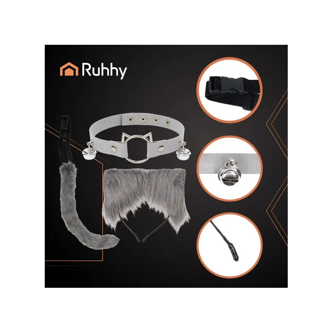 szary ogon z kompletu przebierankowego dla dzieci