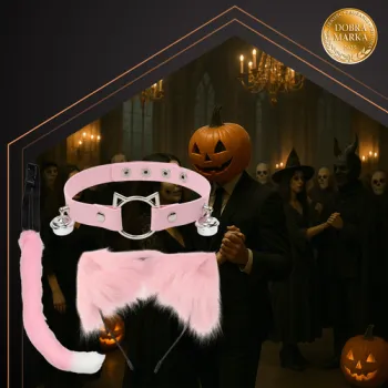 Trzyczęściowy różowy kostium zapewniający oryginalne przebranie