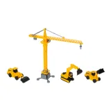 szpatułki do modelowania leżące przy piasku i miniaturkach pojazdów