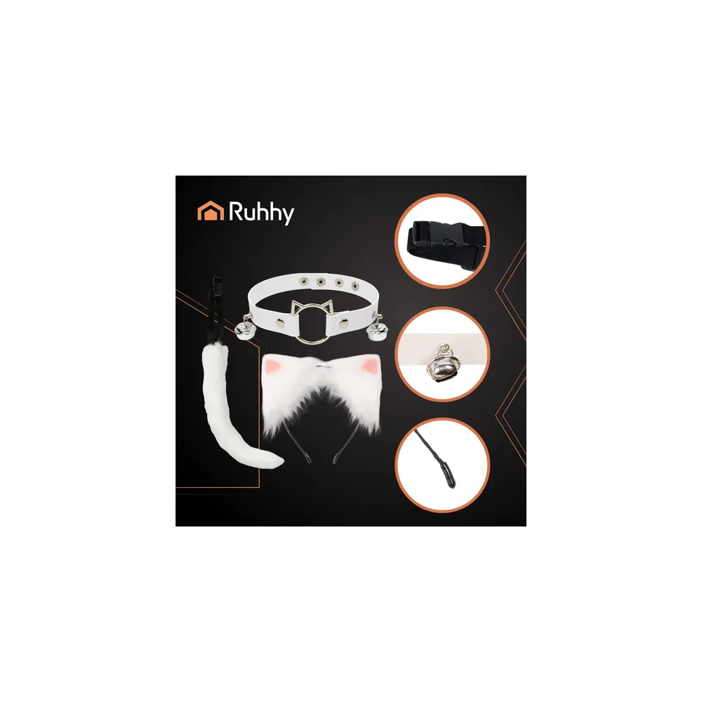 opaska z uszami z futerkiem prezentowana w zestawie przebierankowym