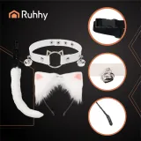 opaska z uszami z futerkiem prezentowana w zestawie przebierankowym