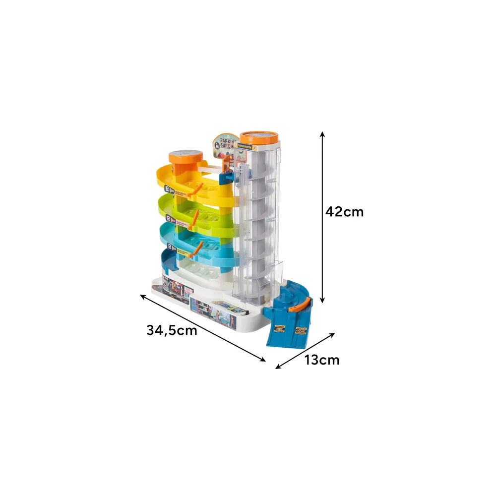 zestaw parkingowy z sześcioma różnymi samochodami