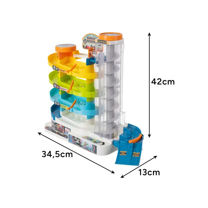 zestaw parkingowy z sześcioma różnymi samochodami