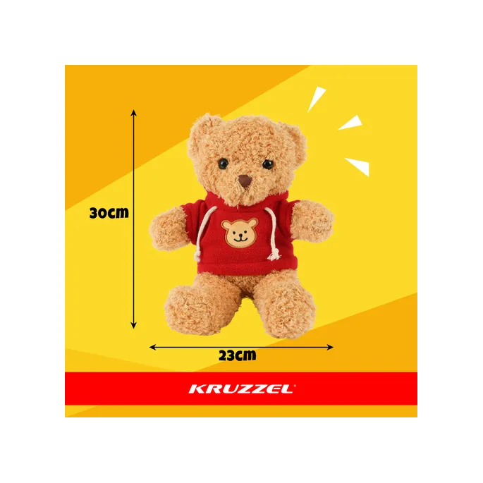 zbliżenie na detal twarzy pluszowego misia kruzzel 30cm