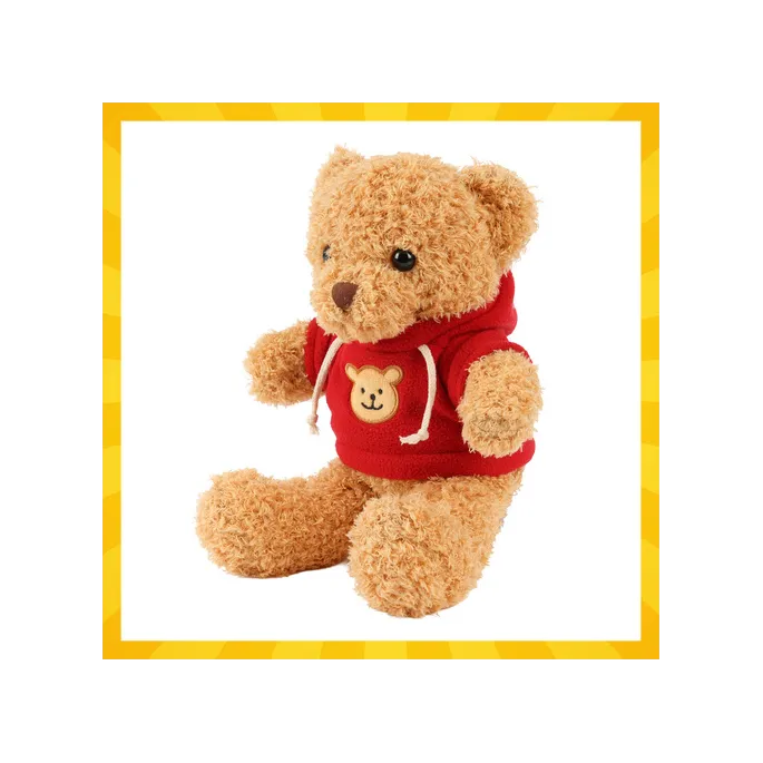 jasnobrązowy miś kruzzel 30cm w otoczeniu innych zabawek