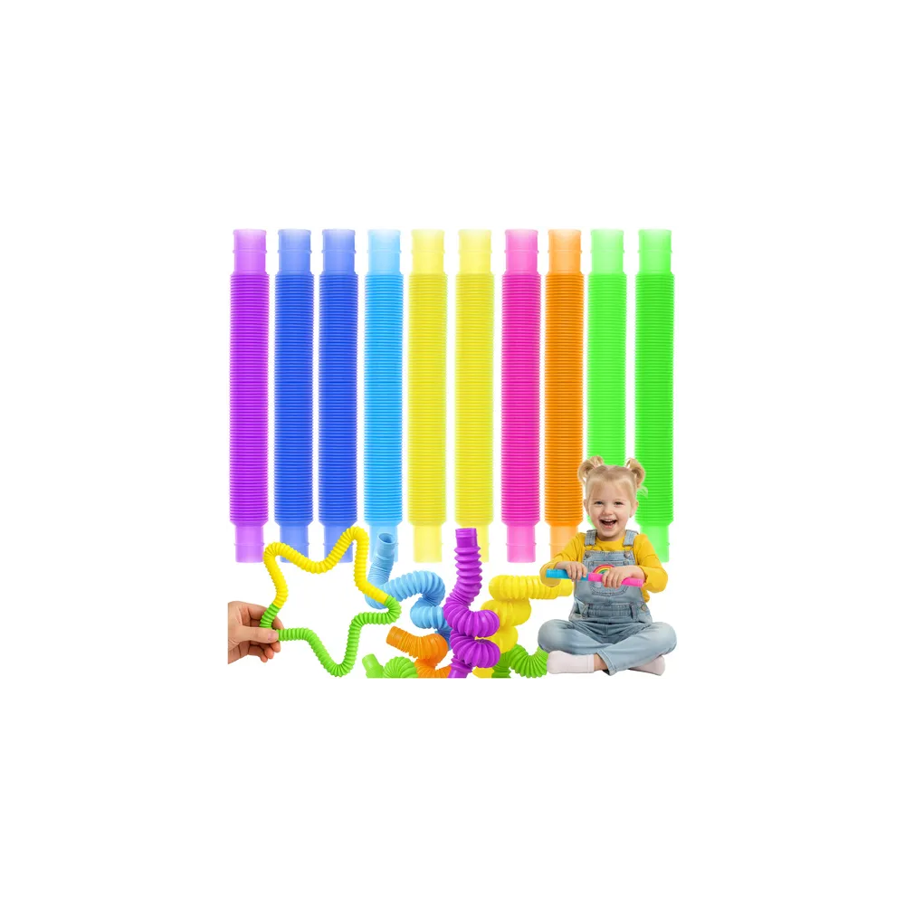 Kolorowe rurki sensoryczne Kruzzel ułożone w wachlarz