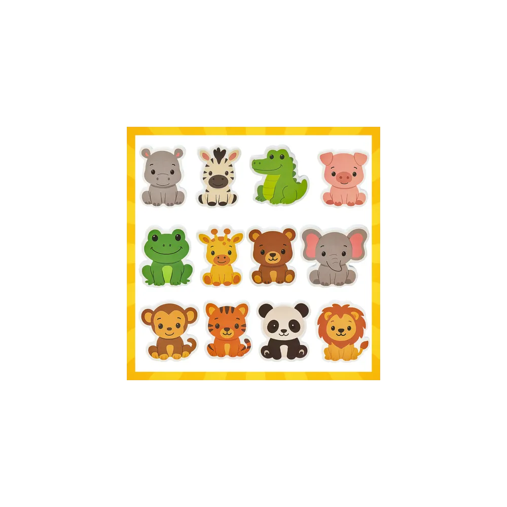 ułożone piankowe zwierzątka obrazujące scenkę