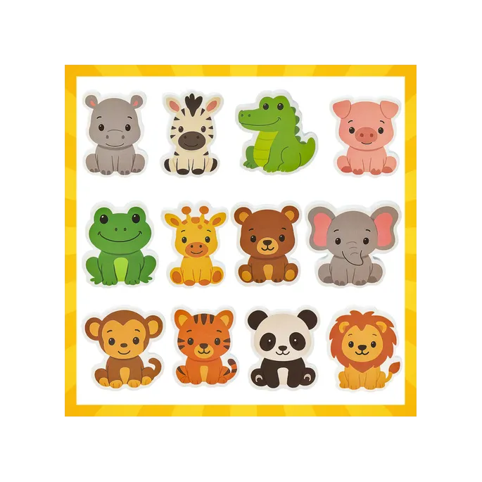 ułożone piankowe zwierzątka obrazujące scenkę