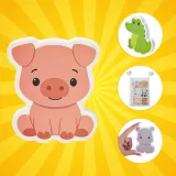 piankowe naklejki prezentujące różne gatunki zwierząt