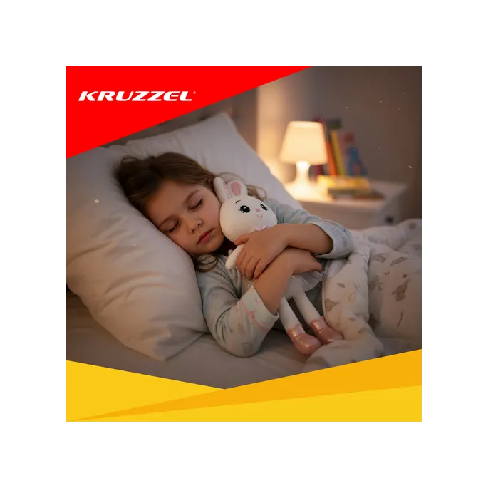 detal twarzy maskotki króliczka – wyraziste uszy i oczy