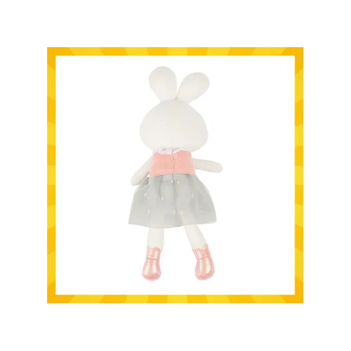 widok maskotki z profilu, podkreślający miękkość materiału