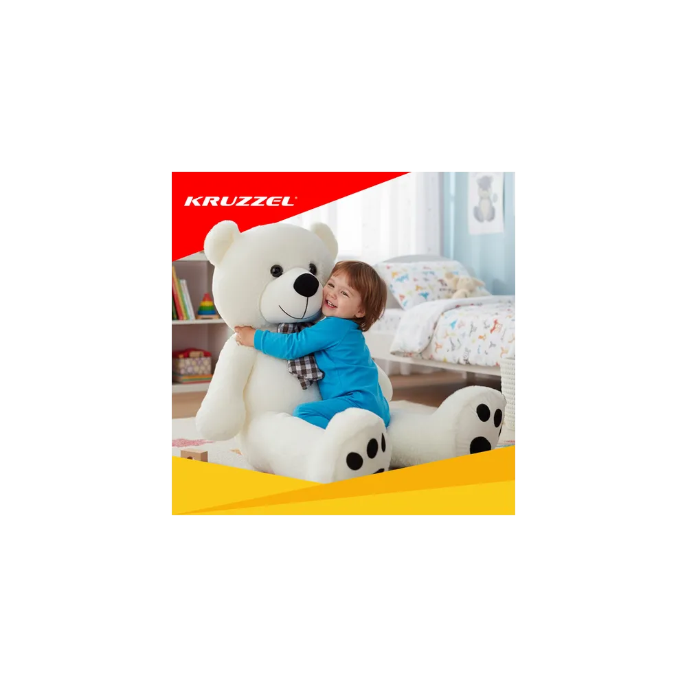 dziecięcy pokój z dużą maskotką misia 180 cm