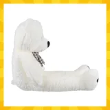 detal błyszczących oczek i haftowanego nosa misia