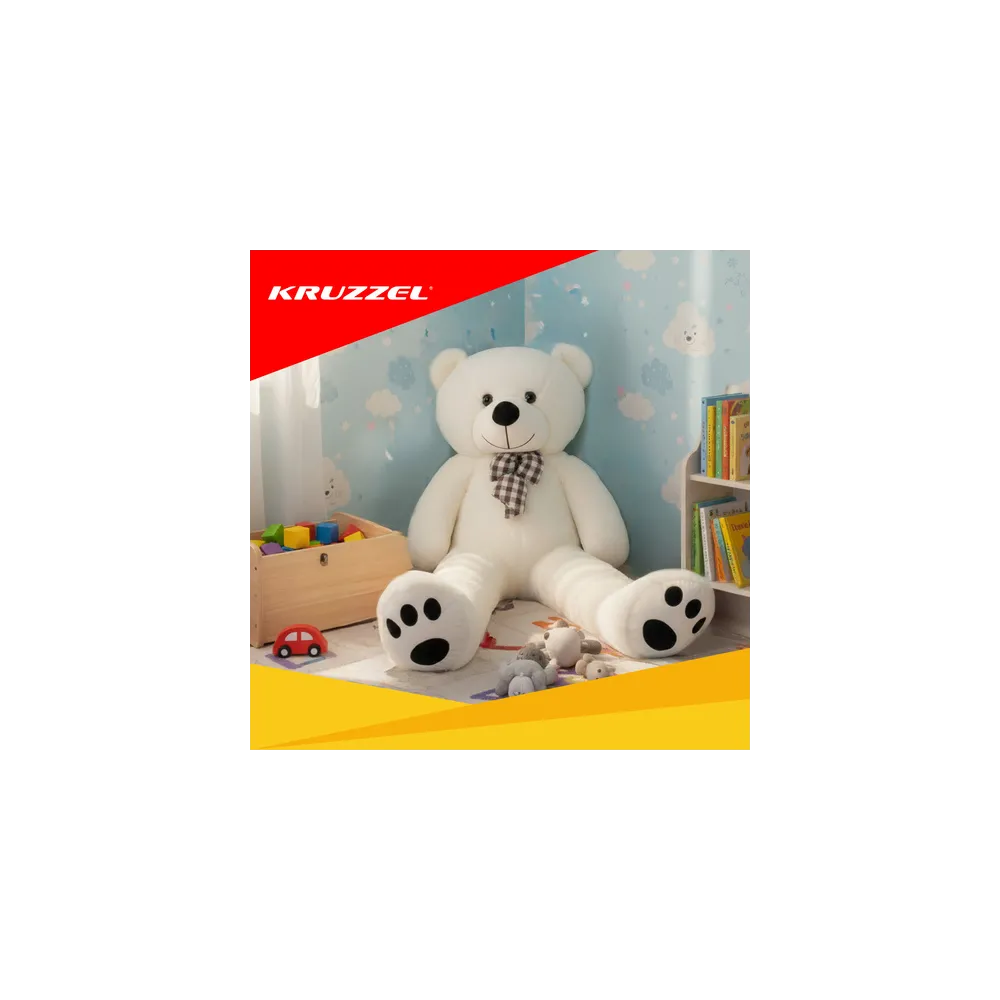 detal starannie obszytych łapek misia pluszowego kruzzel 140 cm