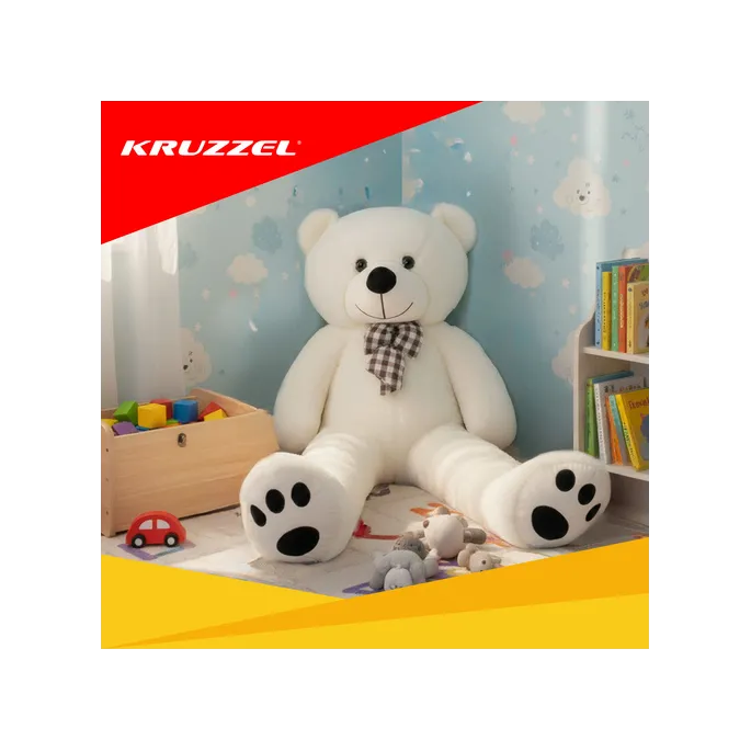 detal starannie obszytych łapek misia pluszowego kruzzel 140 cm
