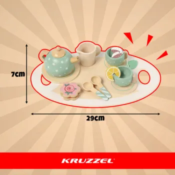 Zestaw do herbaty dla dzieci zielony Kruzzel 26393