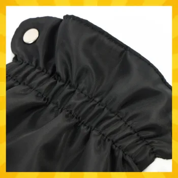 Zbliżenie na materiał wodoodporny czarnych mufek Kruzzel