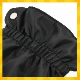 Zbliżenie na materiał wodoodporny czarnych mufek Kruzzel