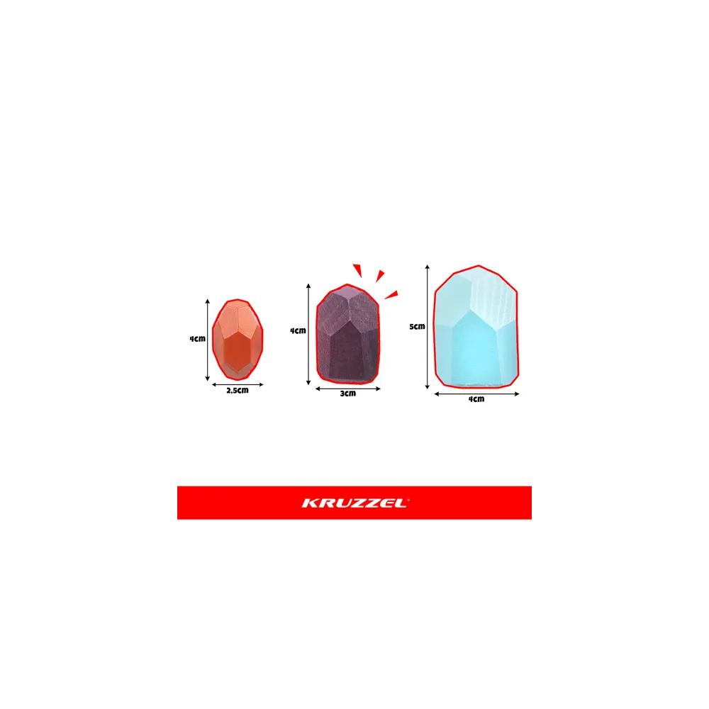 zestaw 16 drewnianych kamieni w intensywnych barwach