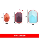 zestaw 16 drewnianych kamieni w intensywnych barwach